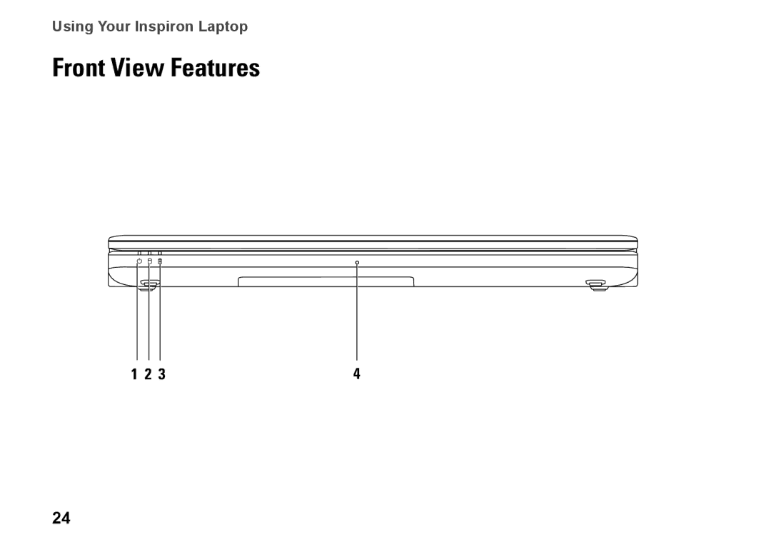 Dell P09G001, 1464, YXKVH, P09G series setup guide Front View Features 