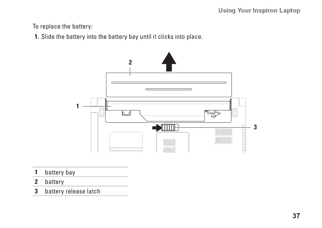 Dell P09G series, 1464, YXKVH, P09G001 setup guide Using Your Inspiron Laptop 