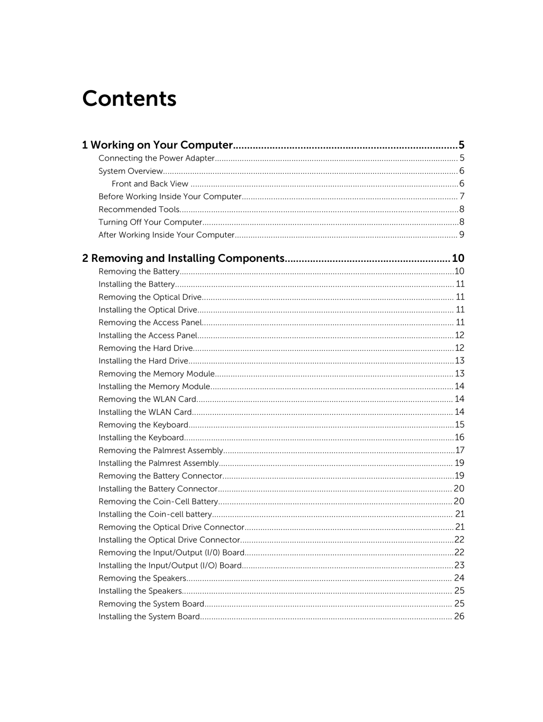 Dell 15  - 3549 owner manual Contents 