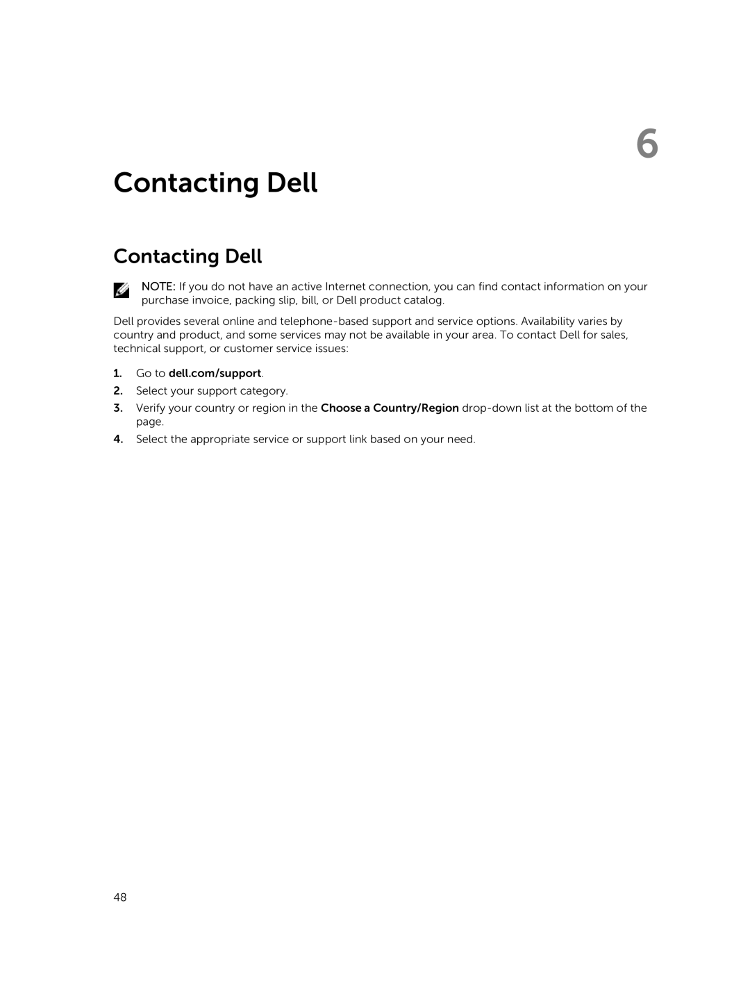 Dell 15  - 3549 owner manual Contacting Dell 