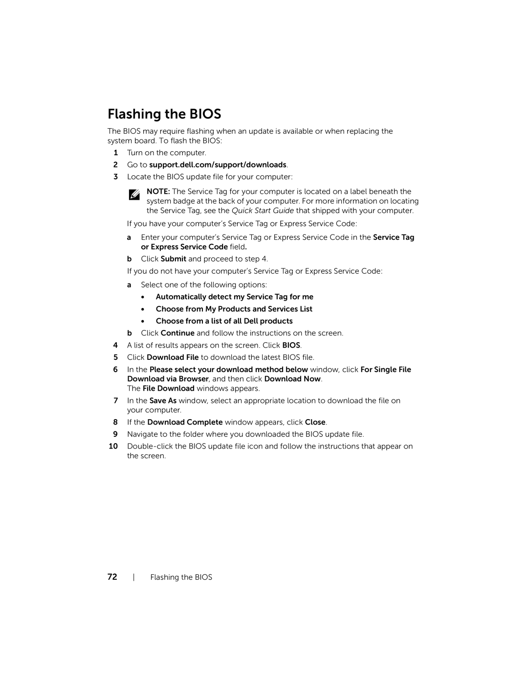 Dell 15, XPS L521X, L521X13590620SA manual Flashing the Bios 