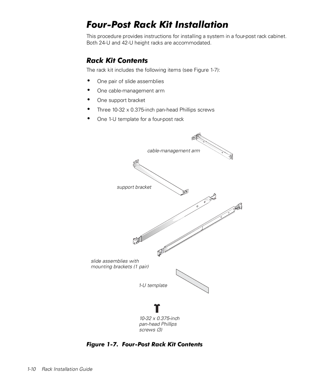 Dell 1500, PowerApp 120 manual Four-Post Rack Kit Installation 