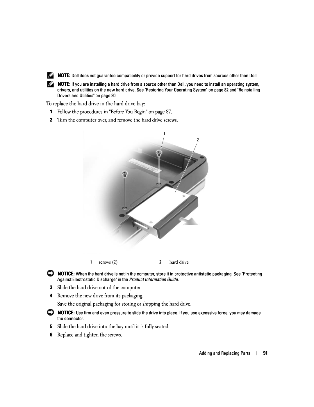 Dell 1501 owner manual Follow the procedures in Before You Begin on page 