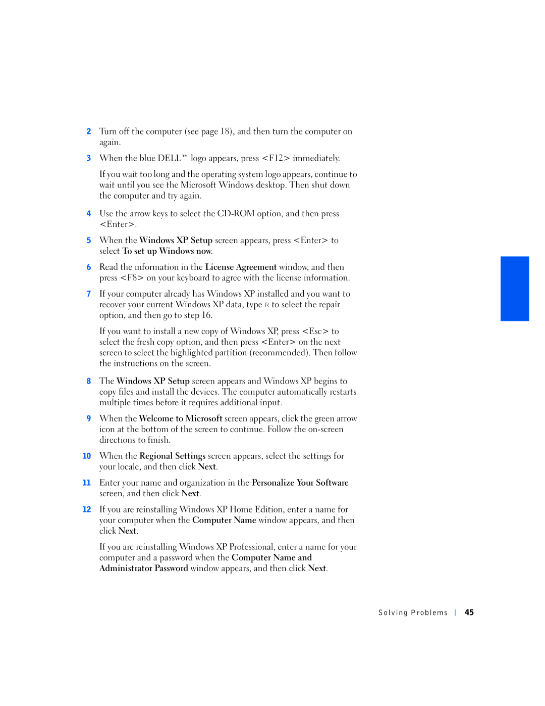 Dell 1N016, 150D manual Solving Problems 