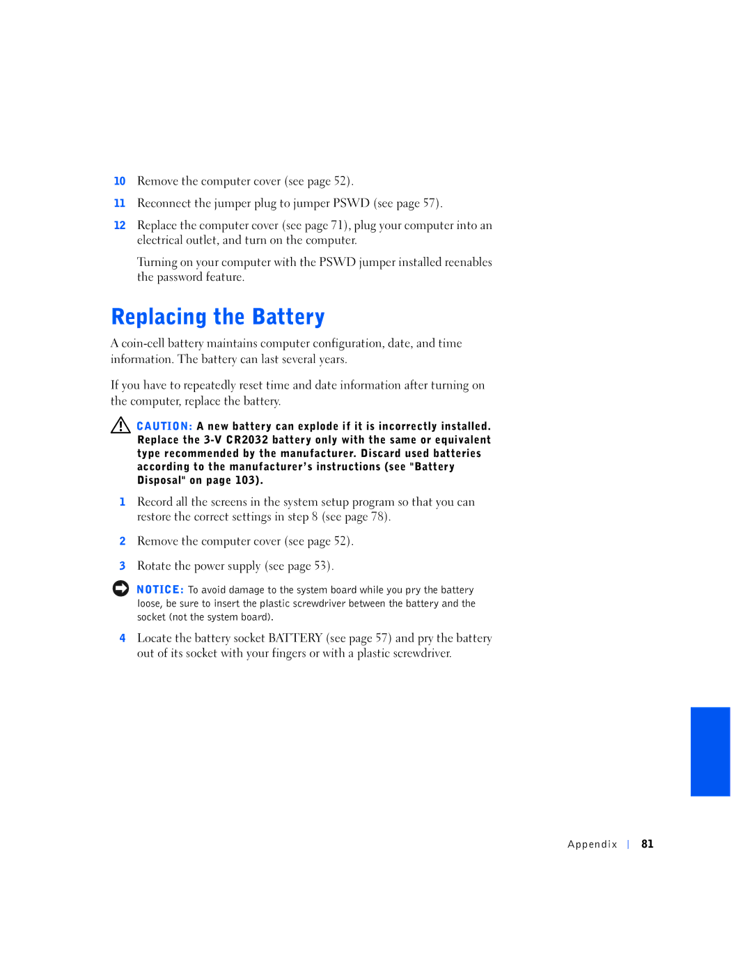 Dell 1N016, 150D manual Appendix 