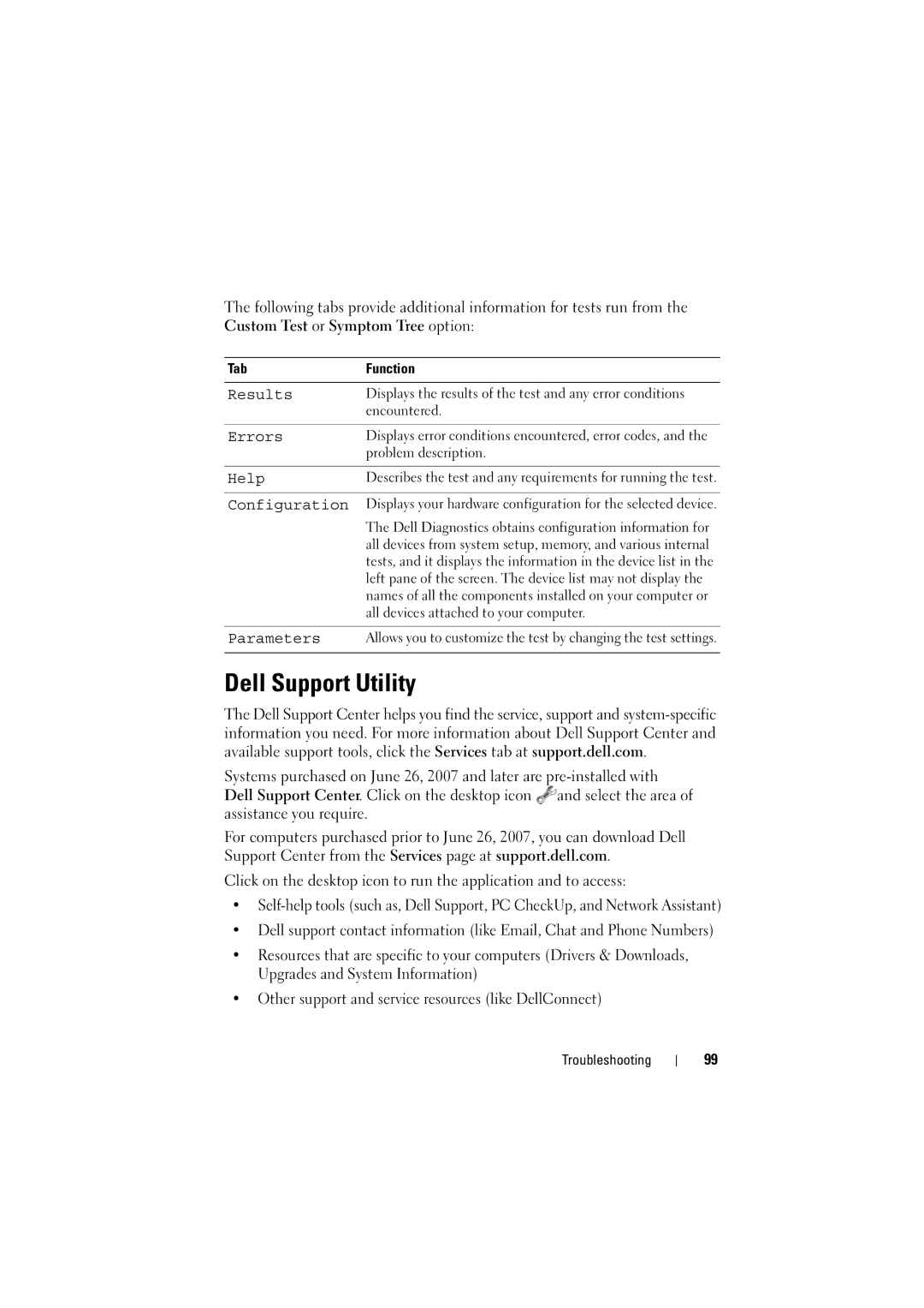 Dell 1526, 1525 owner manual Dell Support Utility, Configuration 