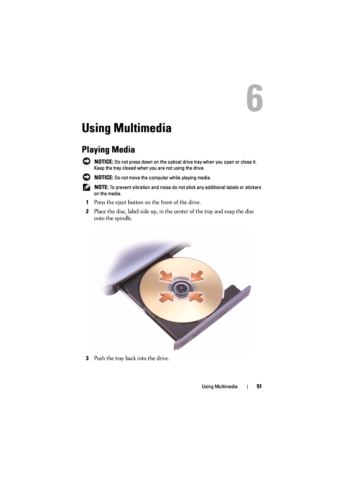 Dell 1526, 1525 owner manual Using Multimedia, Playing Media 