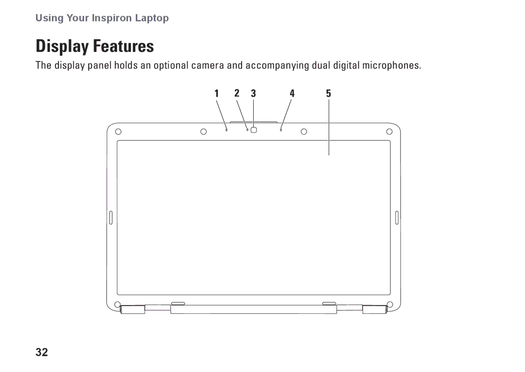 Dell 0F2GGFA00, 1546, P02F001 setup guide Display Features 