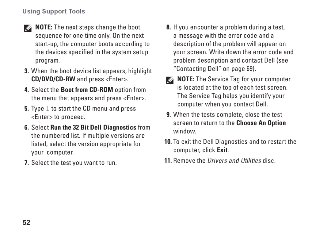 Dell 0F2GGFA00, 1546, P02F001 setup guide Remove the Drivers and Utilities disc 