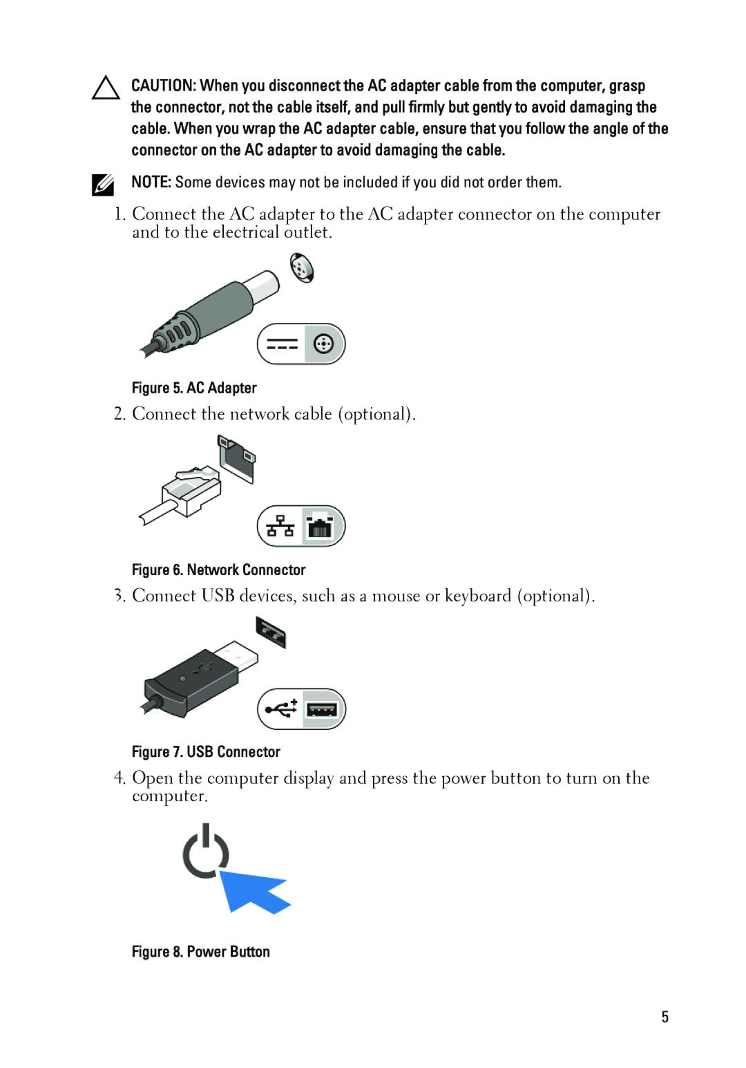 Dell 1540, 1550 manual Connect the network cable optional 