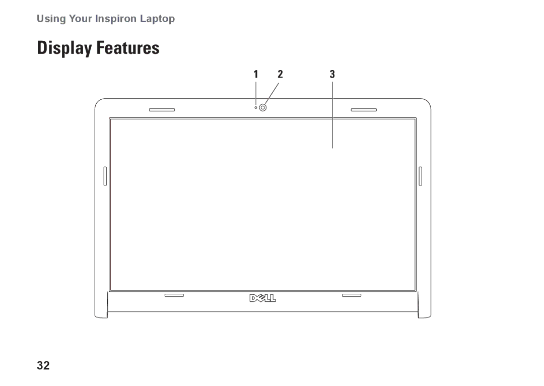 Dell P08F001, 1564, 8X93C, P08F series setup guide Display Features 