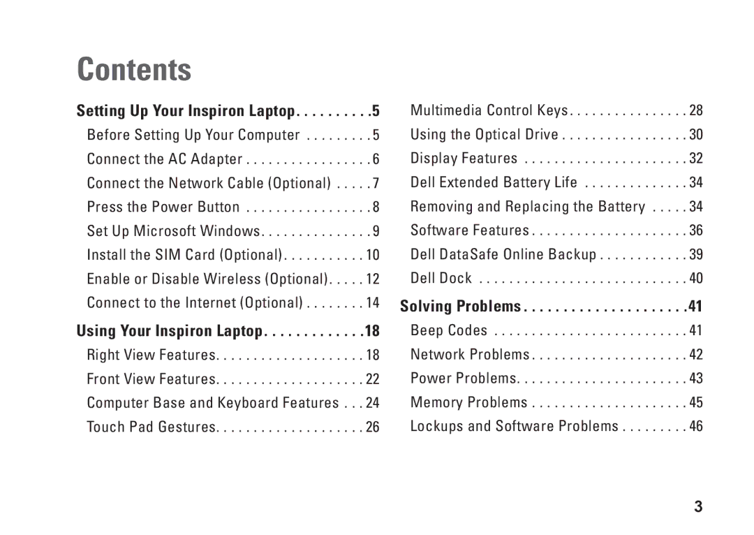 Dell 8X93C, 1564, P08F001, P08F series setup guide Contents 