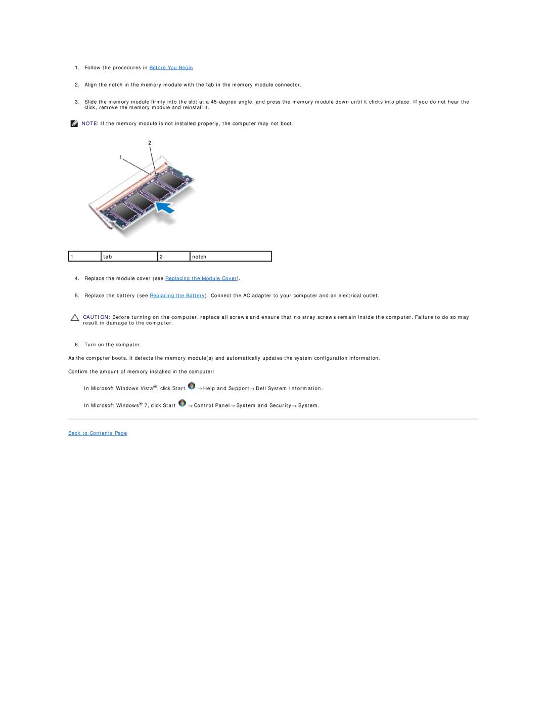 Dell 1564 manual Back to Contents 