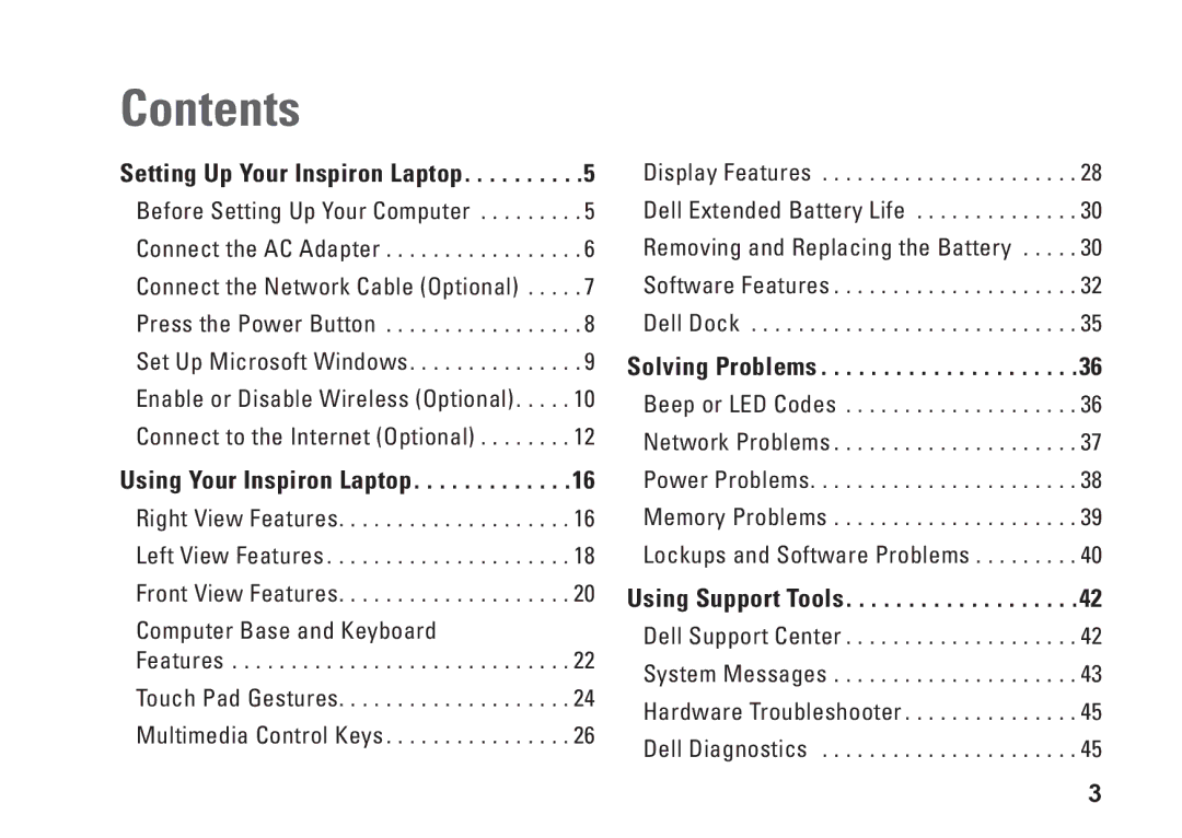 Dell P04F series, 1570, 81TR2, 1470, P04G series, P04F001, P04G001 setup guide Contents 