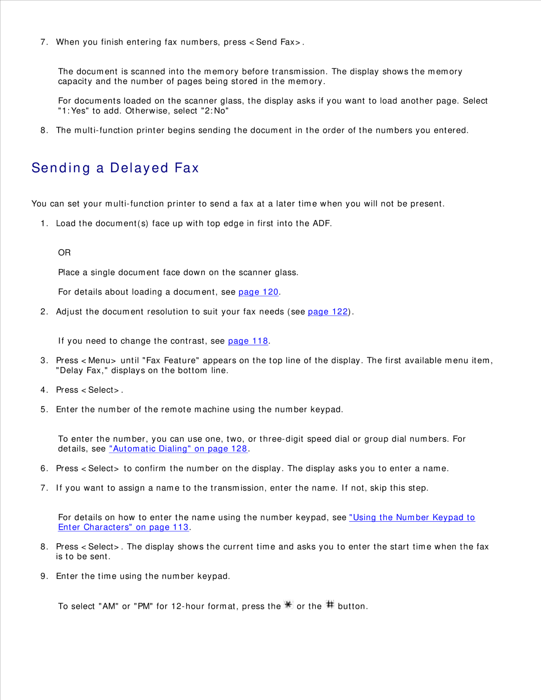 Dell 1600n manual Sending a Delayed Fax 