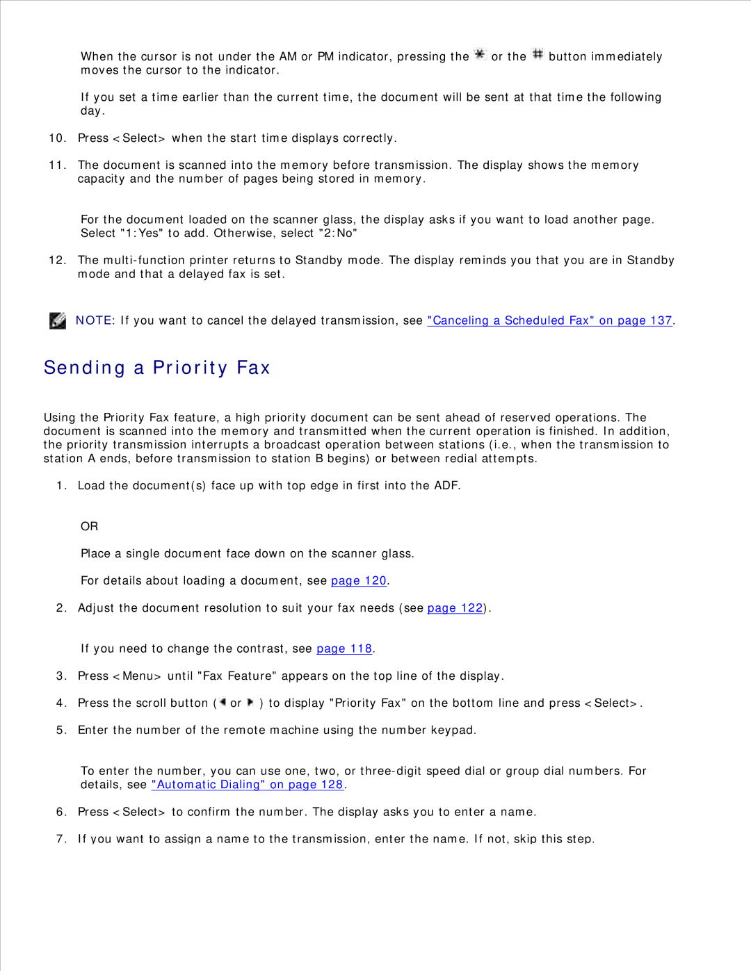 Dell 1600n manual Sending a Priority Fax 