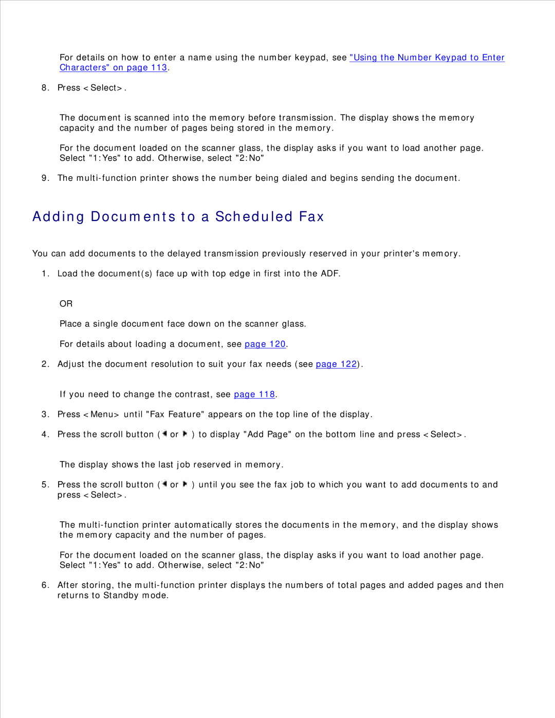 Dell 1600n manual Adding Documents to a Scheduled Fax 