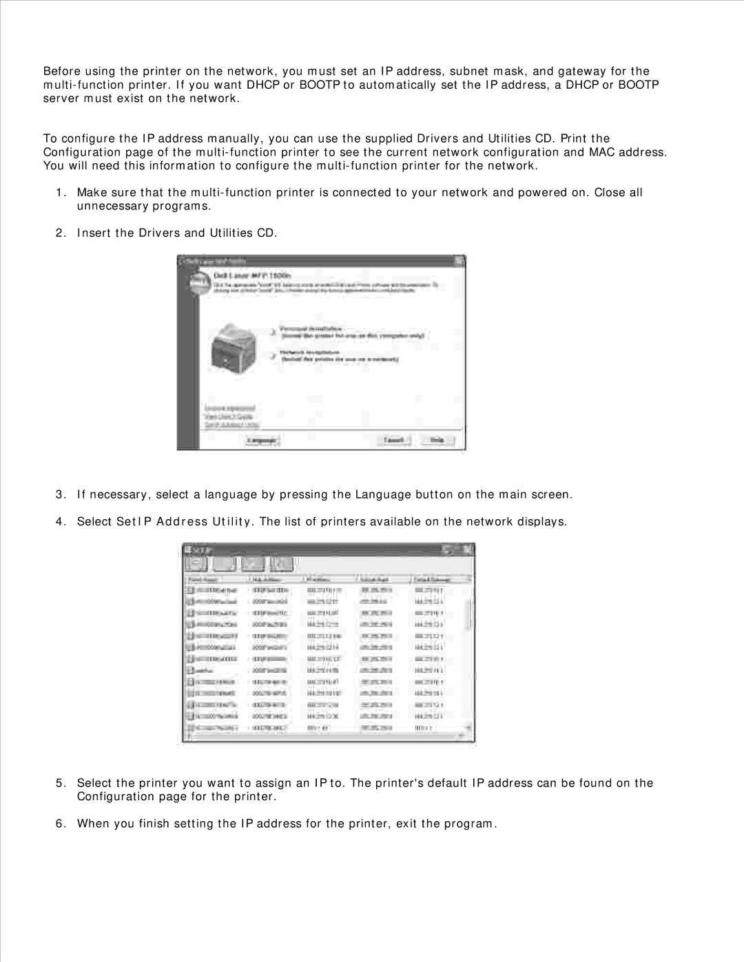 Dell 1600n manual Insert the Drivers and Utilities CD 