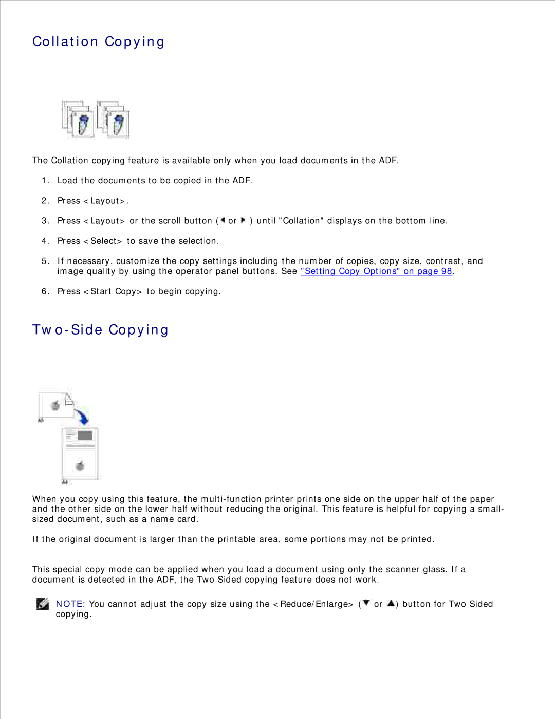 Dell 1600n manual Collation Copying, Two-Side Copying 