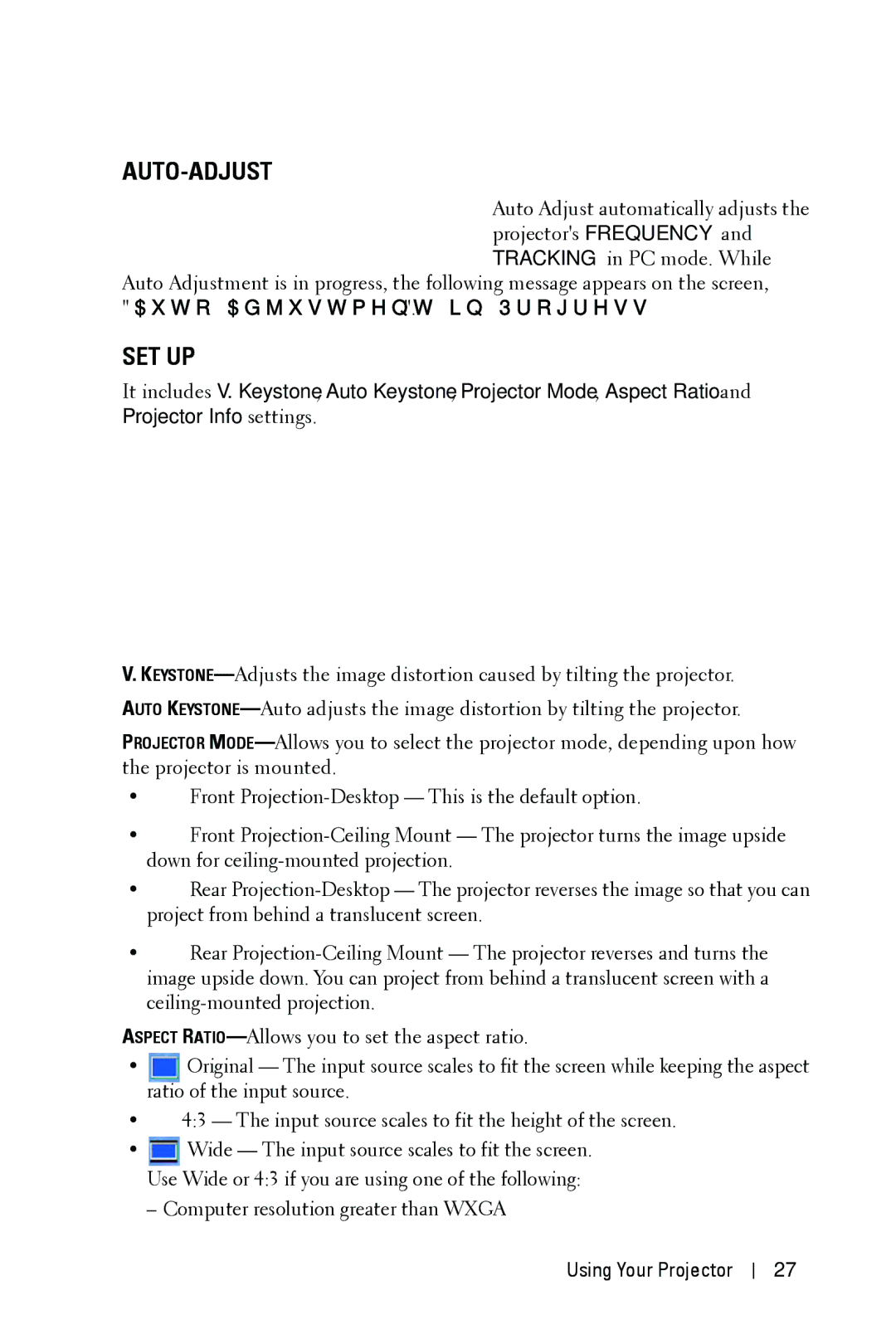 Dell 1609WX manual Auto-Adjust 