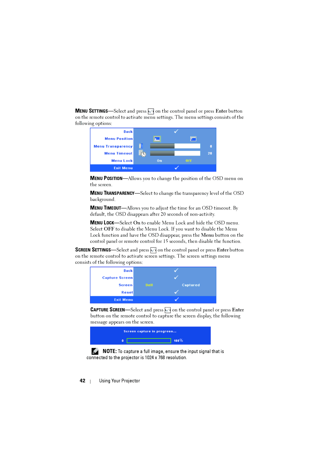 Dell 1610HD manual Using Your Projector 