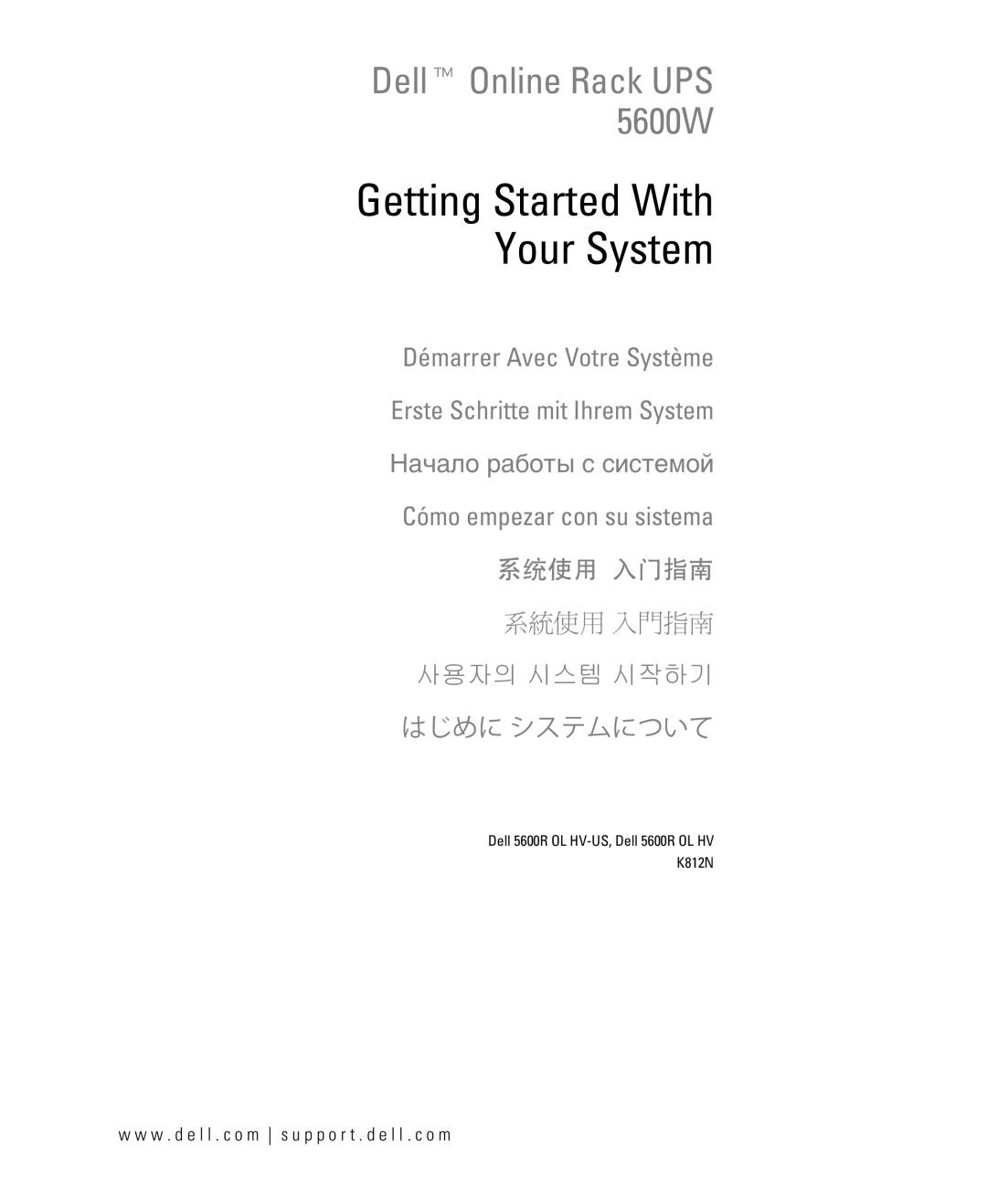 Dell 1642018871 manual Getting Started With Your System 