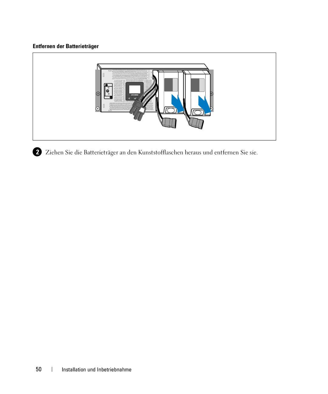 Dell 1642018871 manual Entfernen der Batterieträger 