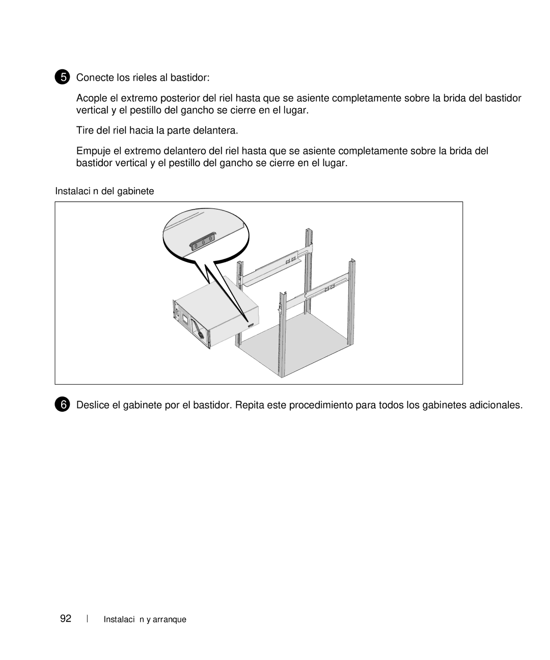 Dell 1642018871 manual Instalación del gabinete 