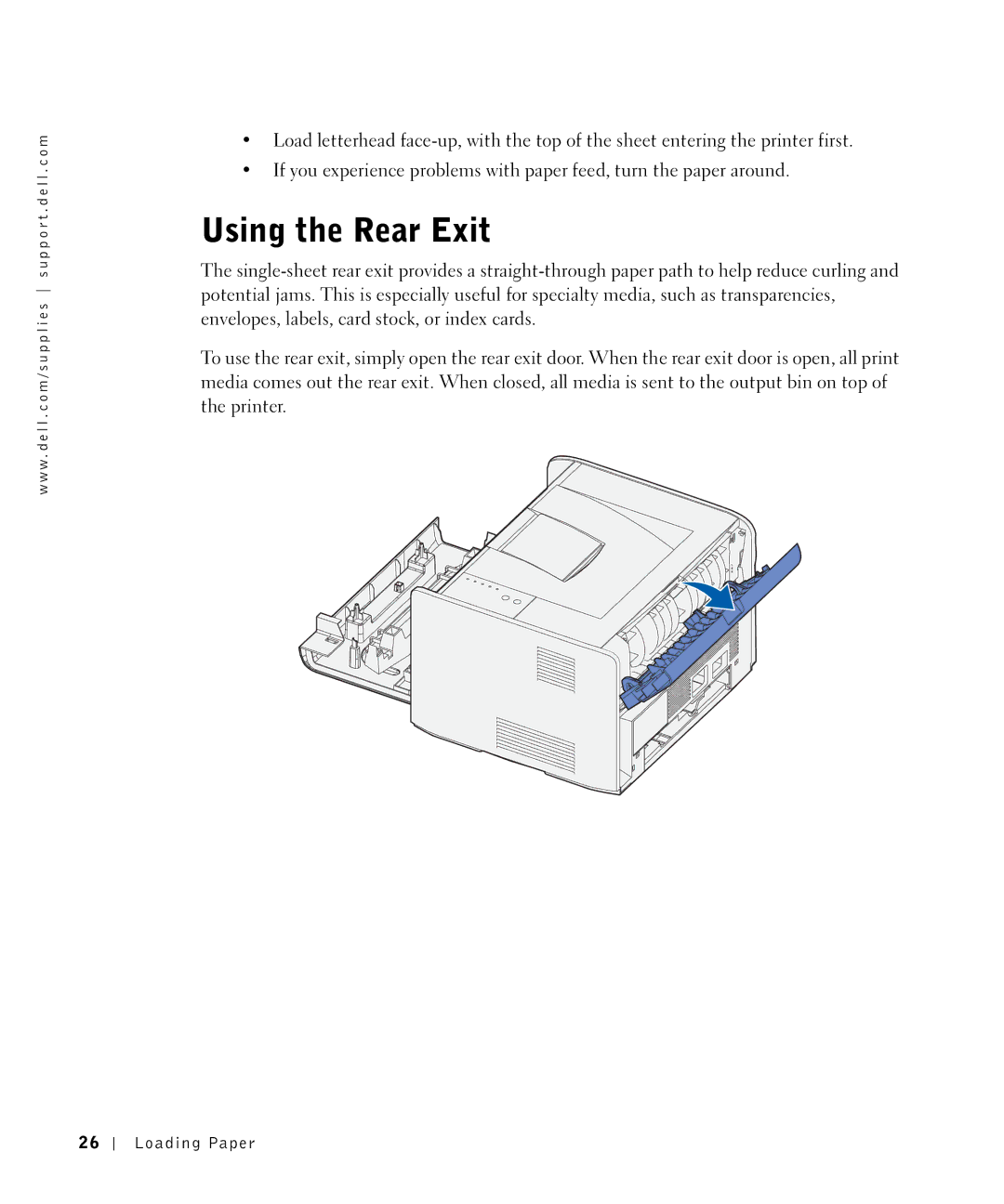 Dell 1700N owner manual Using the Rear Exit 