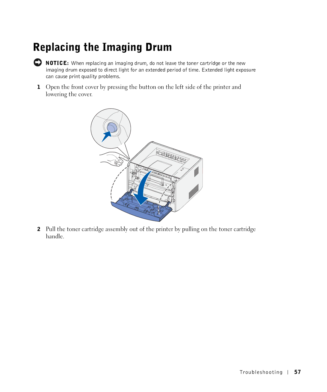 Dell 1700N owner manual Replacing the Imaging Drum 