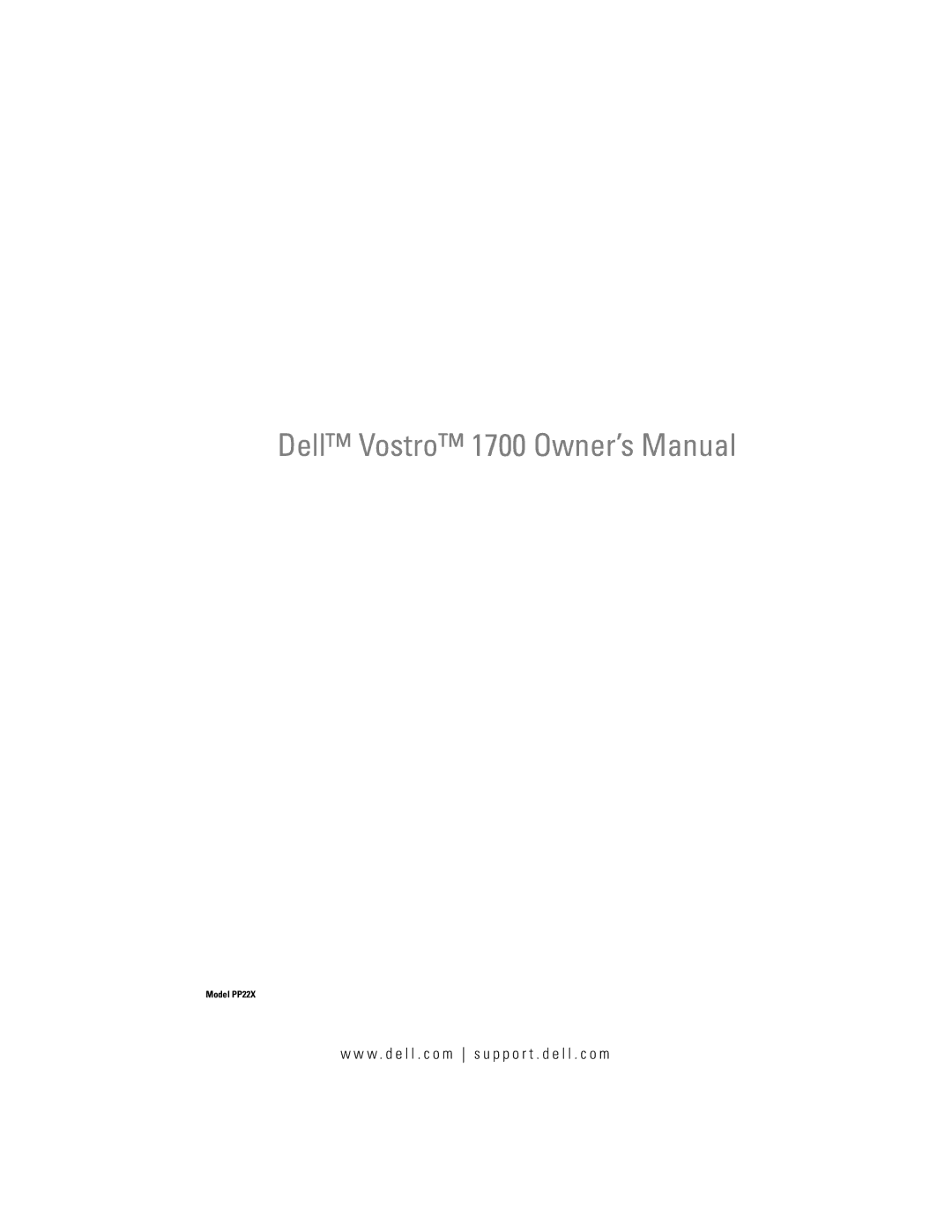 Dell 1700 manual W . d e l l . c o m s u p p o r t . d e l l . c o m 