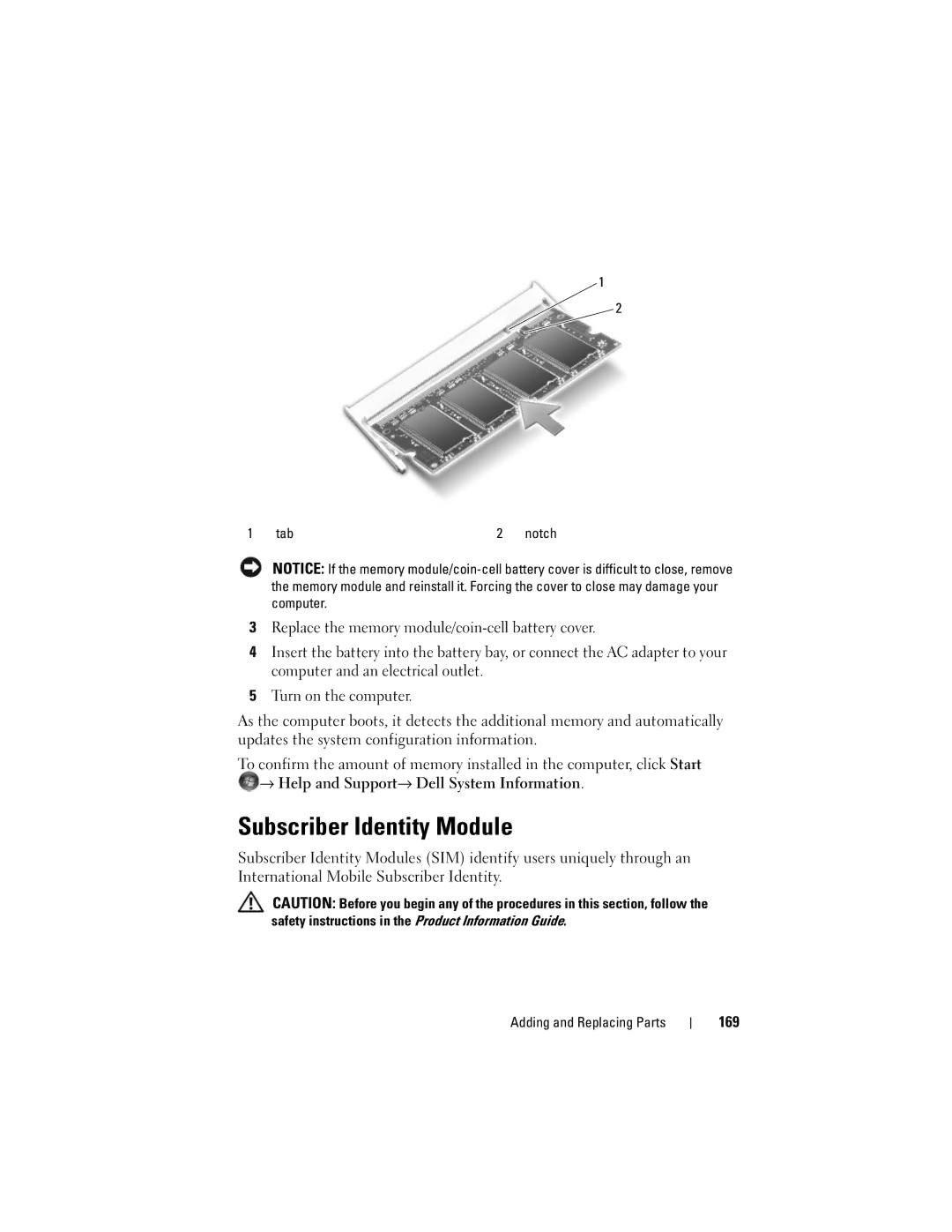 Dell 1700 manual Subscriber Identity Module, 169 