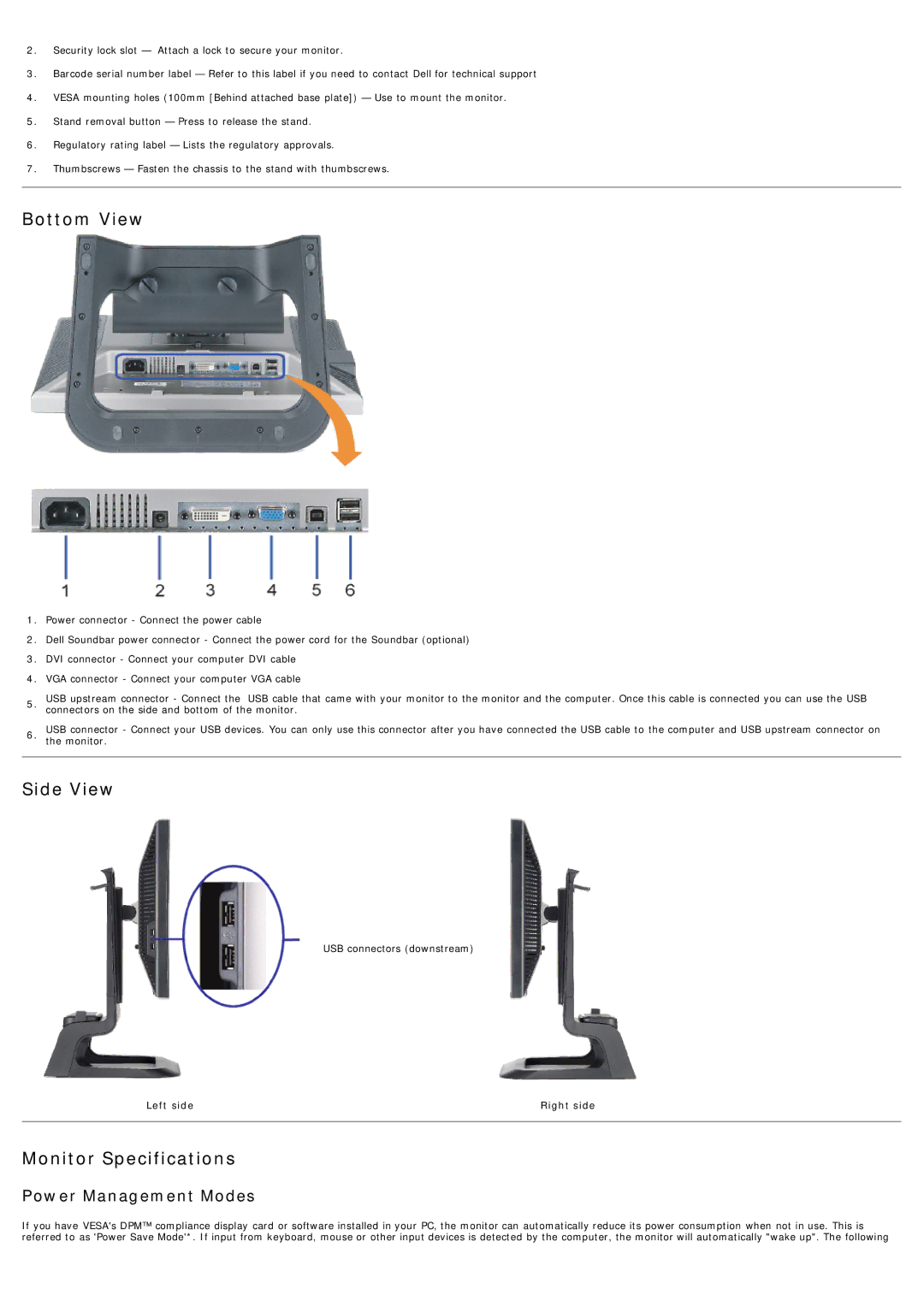 Dell 1707FP appendix Side View 