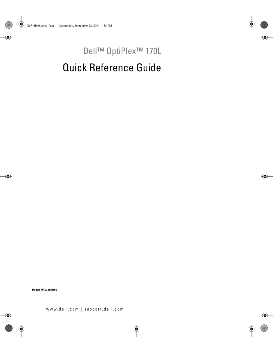 Dell 170L manual Quick Reference Guide, W . d e l l . c o m s u p p o r t . d e l l . c o m 