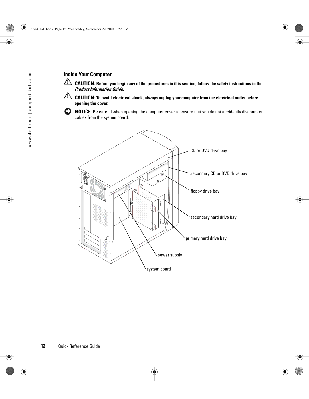 Dell 170L manual X6741bk0.book Page 12 Wednesday, September 22, 2004 155 PM 