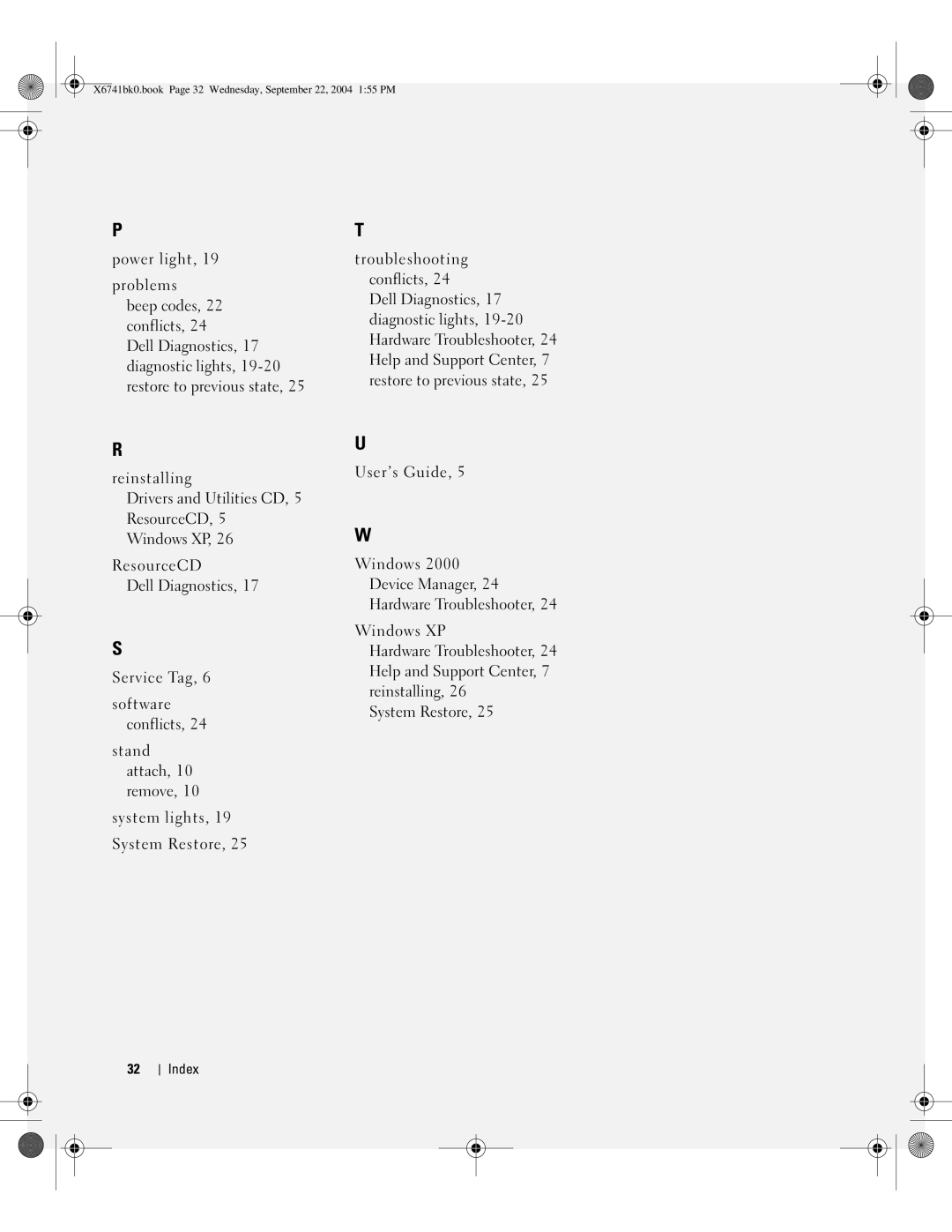 Dell 170L manual Power light Problems beep codes, 22 conflicts 