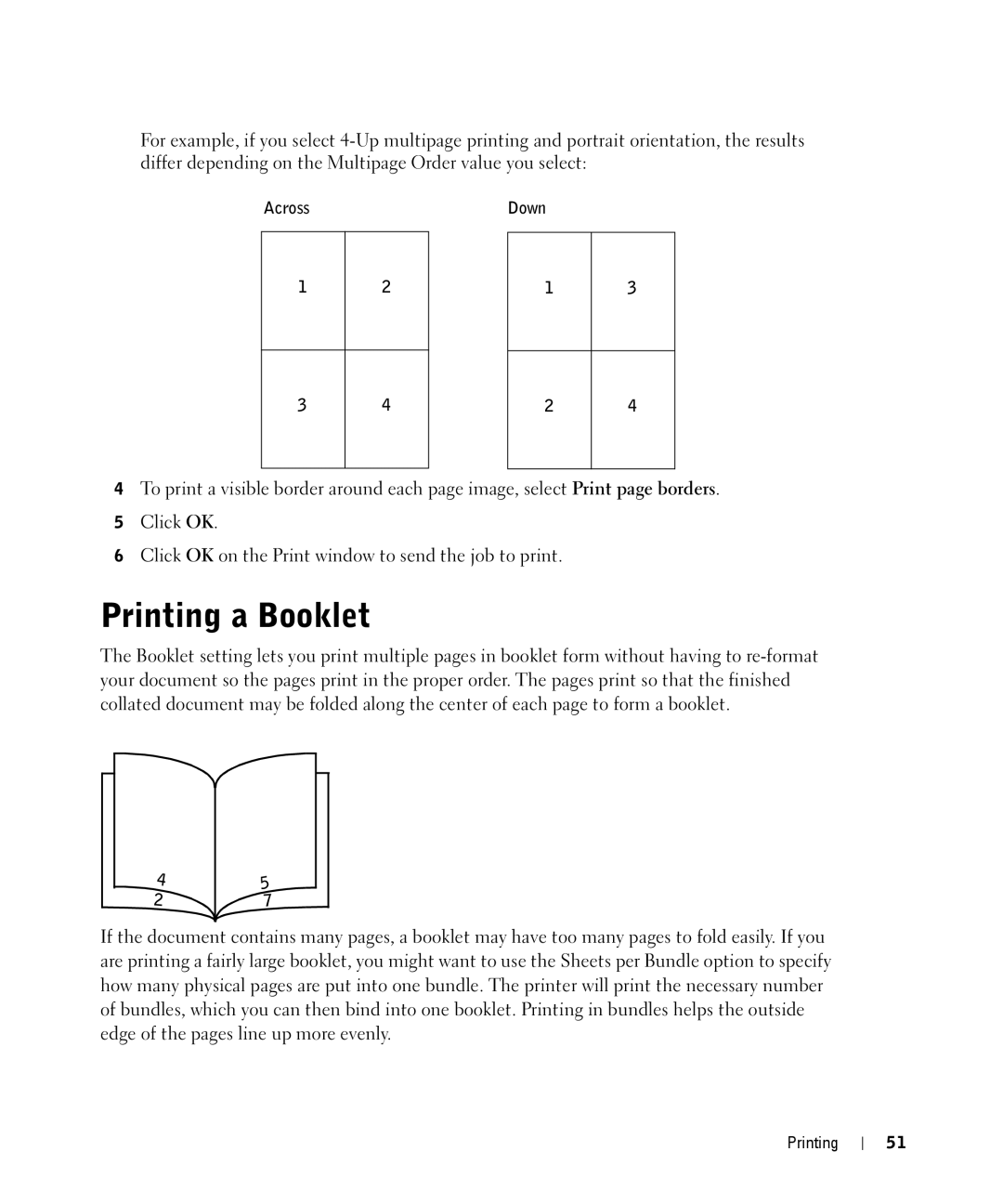 Dell 1710n owner manual Printing a Booklet 