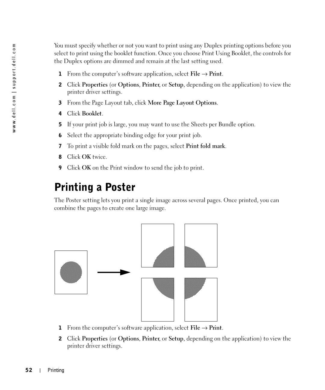 Dell 1710n owner manual Printing a Poster 