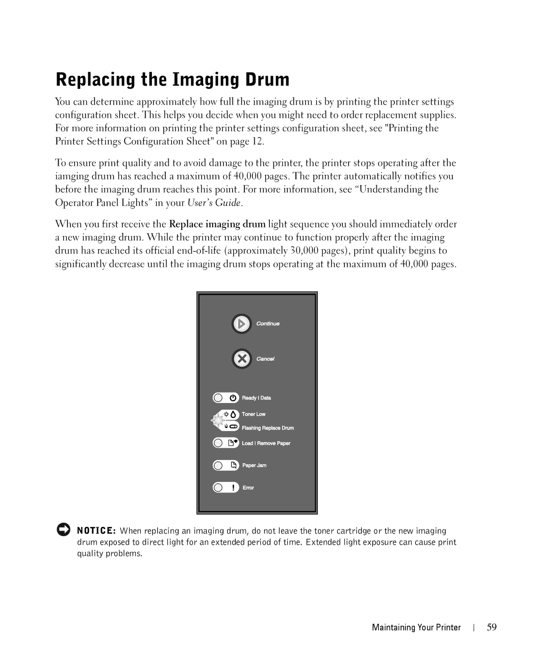 Dell 1710n owner manual Replacing the Imaging Drum 