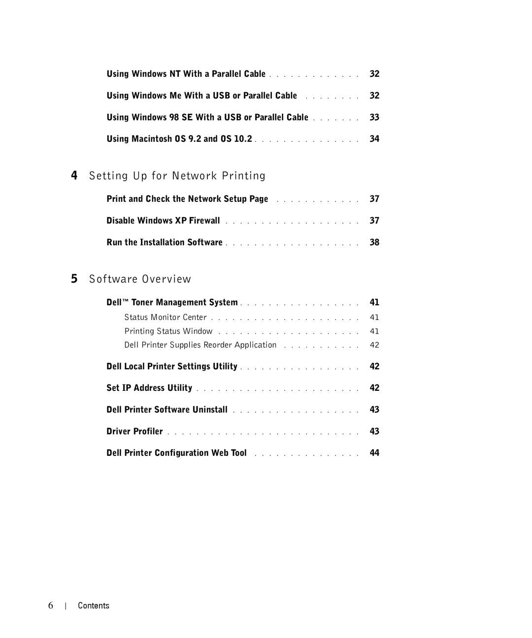 Dell 1710n owner manual Setting Up for Network Printing 