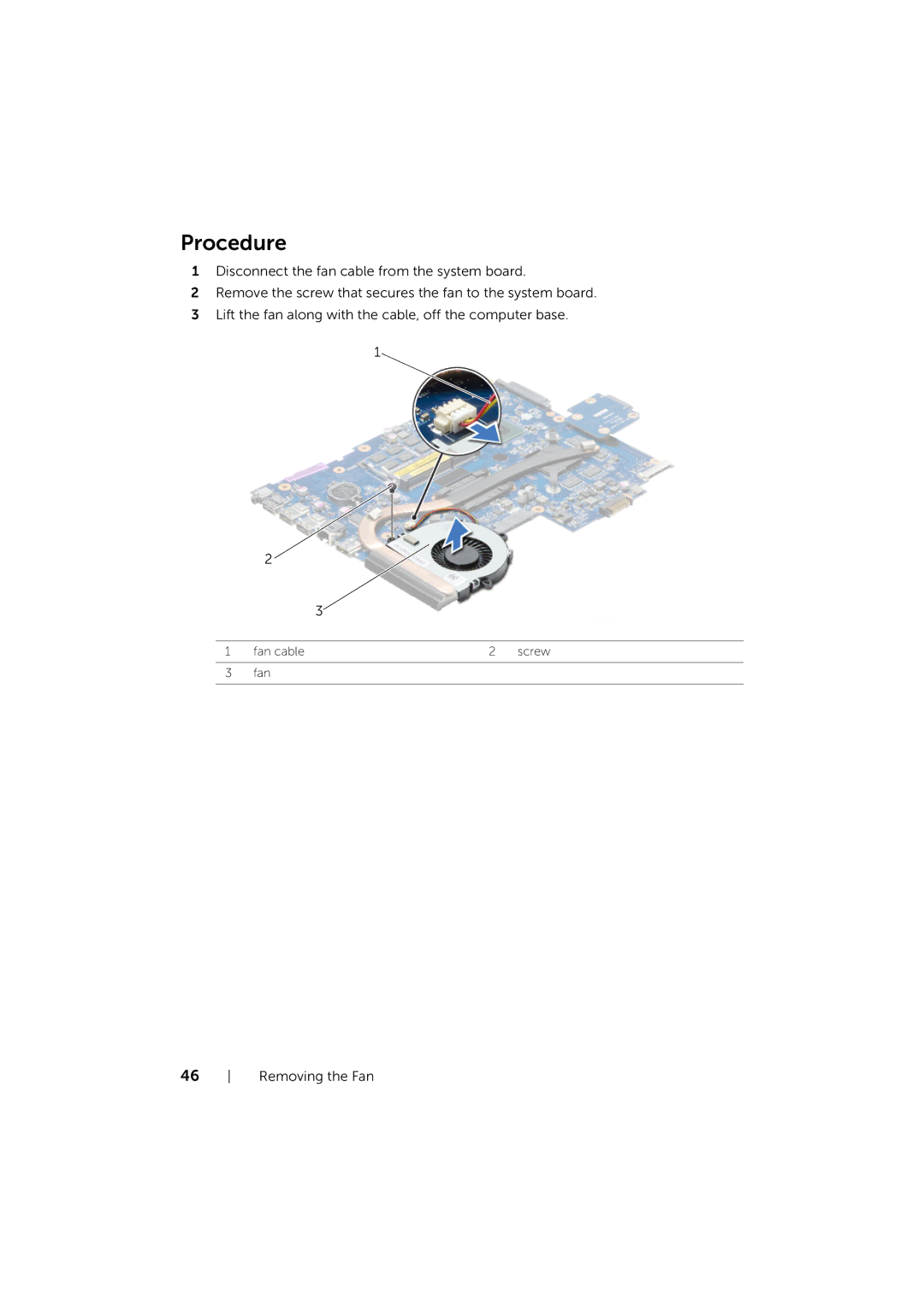 Dell 17/17R manual Fan cable 