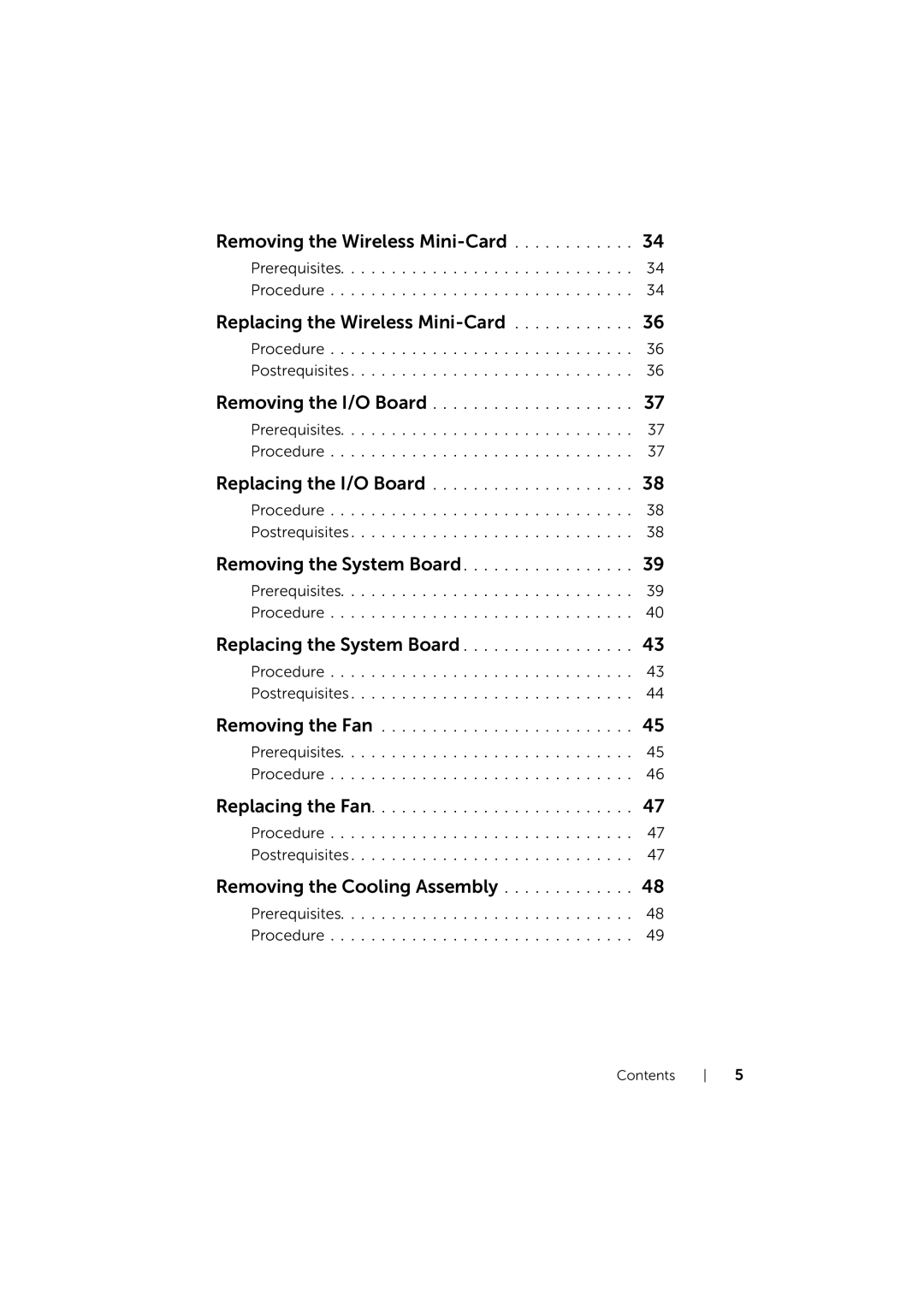 Dell 17/17R manual Removing the Wireless Mini-Card 