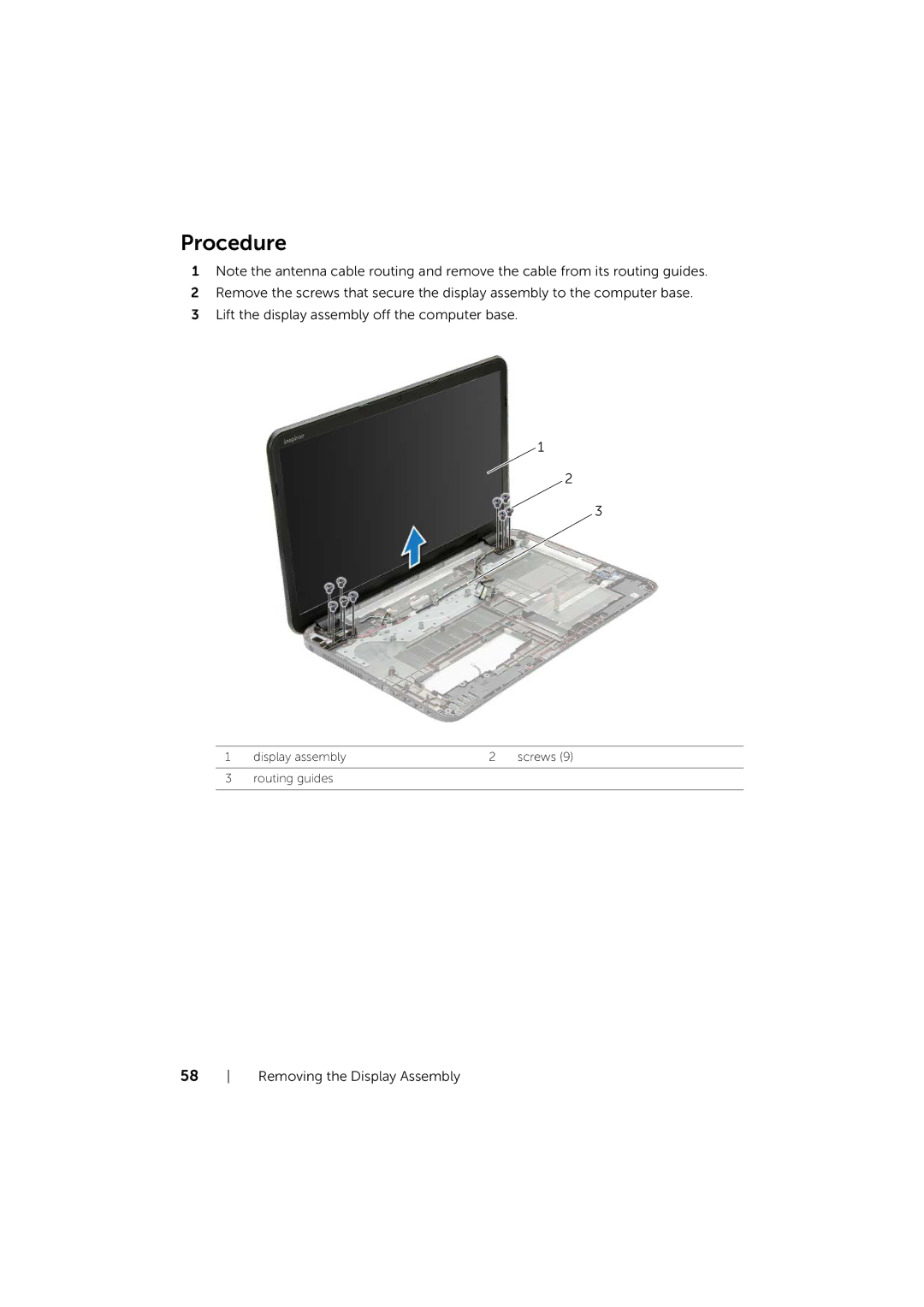 Dell 17/17R manual Display assembly 