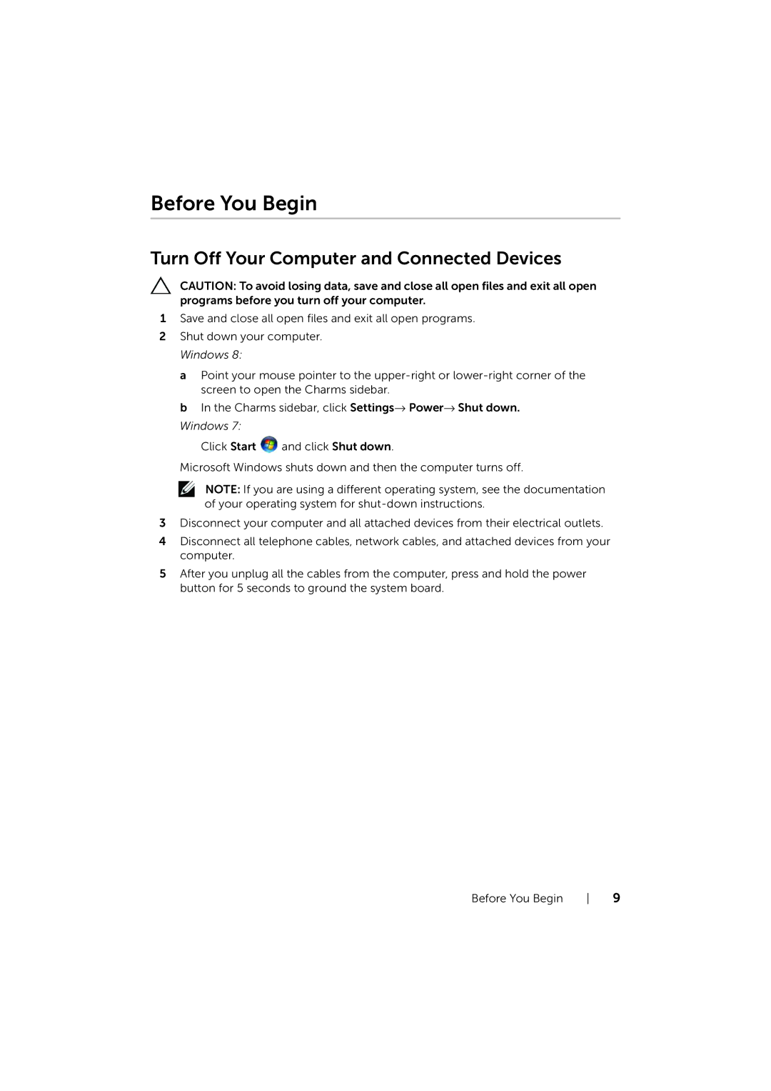 Dell 17/17R manual Before You Begin, Turn Off Your Computer and Connected Devices 