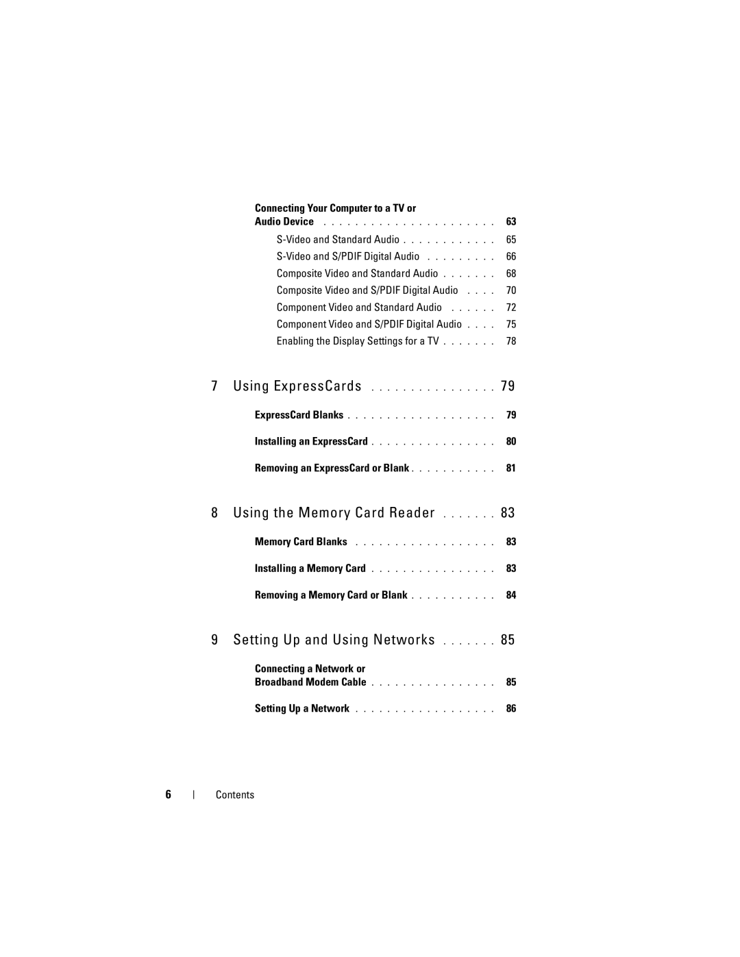 Dell 1720 owner manual Using the Memory Card Reader 