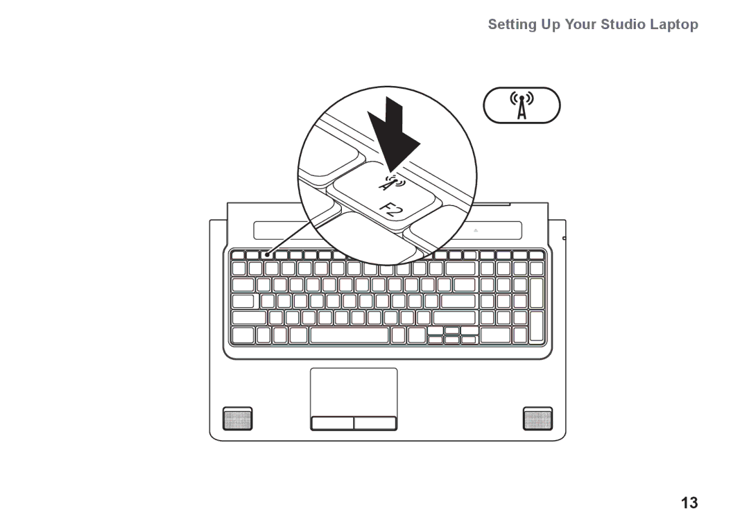 Dell 1747, 1745, P02E001, 0K027RA00 setup guide Setting Up Your Studio Laptop 