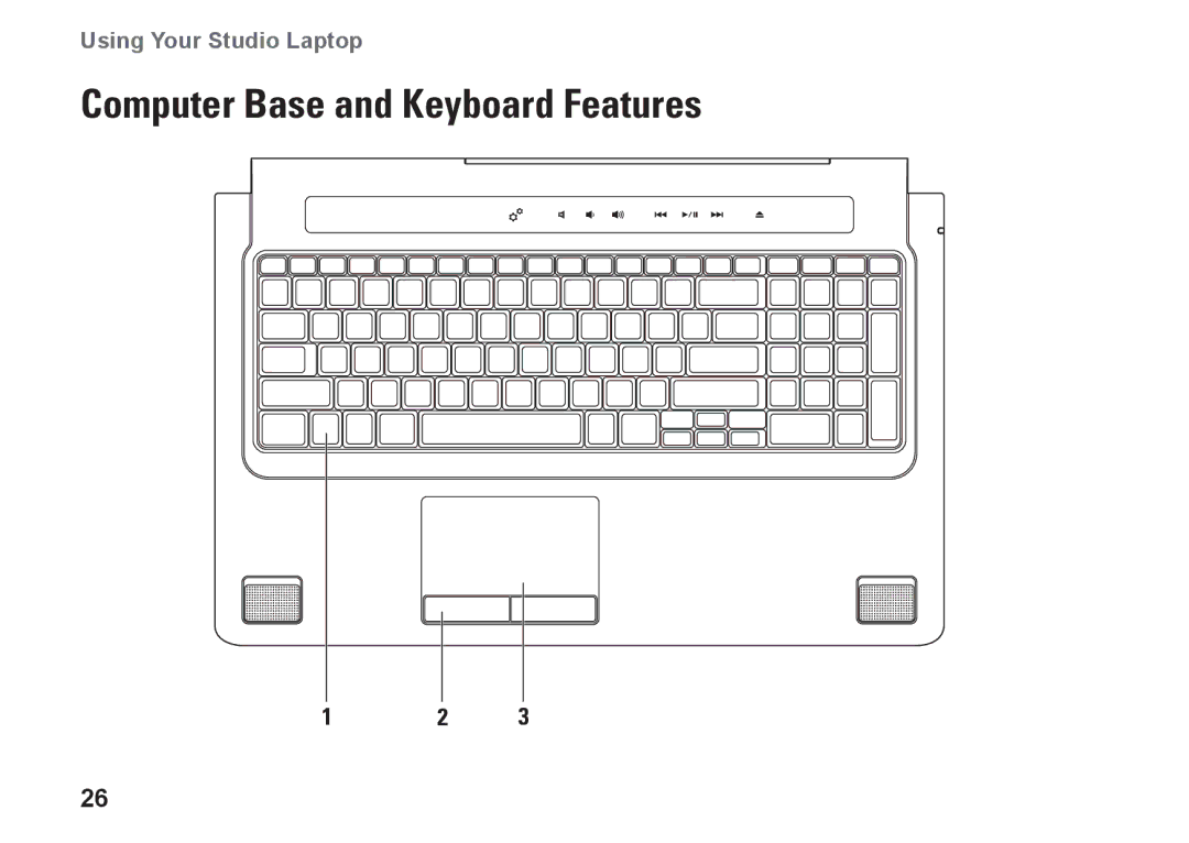 Dell 1747, 1745, P02E001, 0K027RA00 setup guide Computer Base and Keyboard Features 