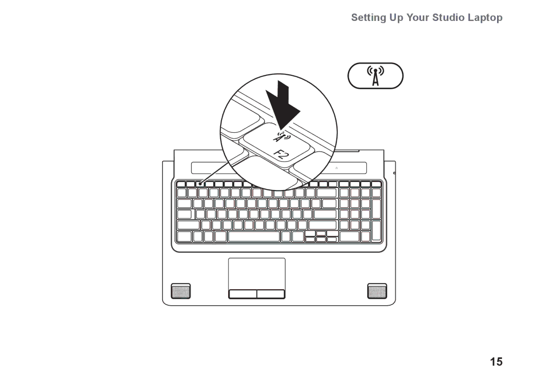 Dell P02E002, 1749, 0GYVXHA00 setup guide Setting Up Your Studio Laptop 