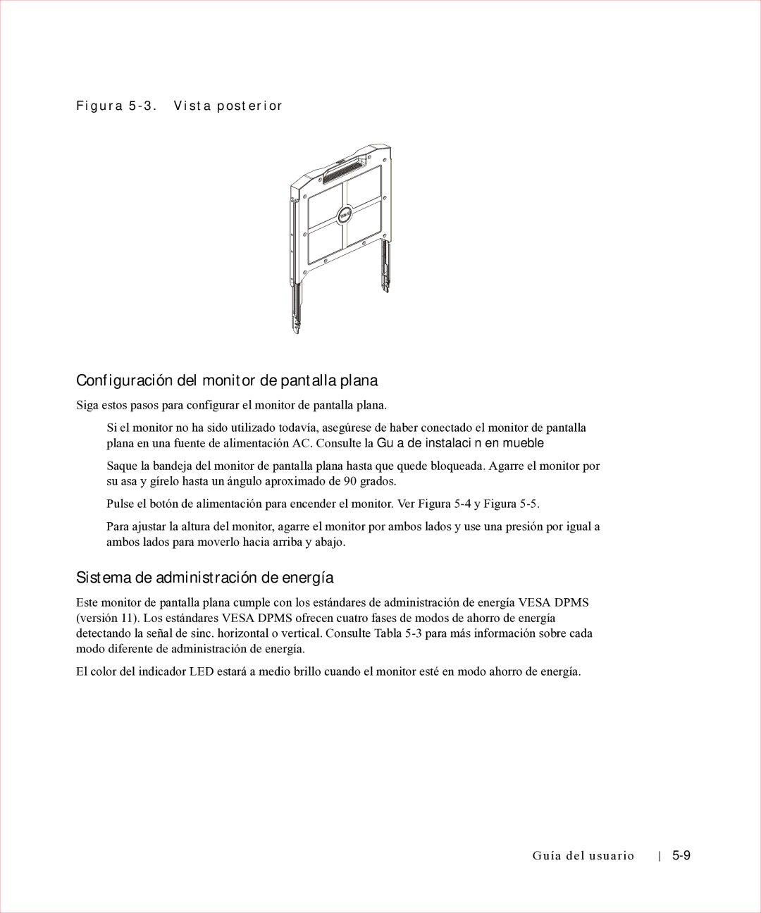 Dell 17FP manual Configuración del monitor de pantalla plana, Sistema de administración de energía 