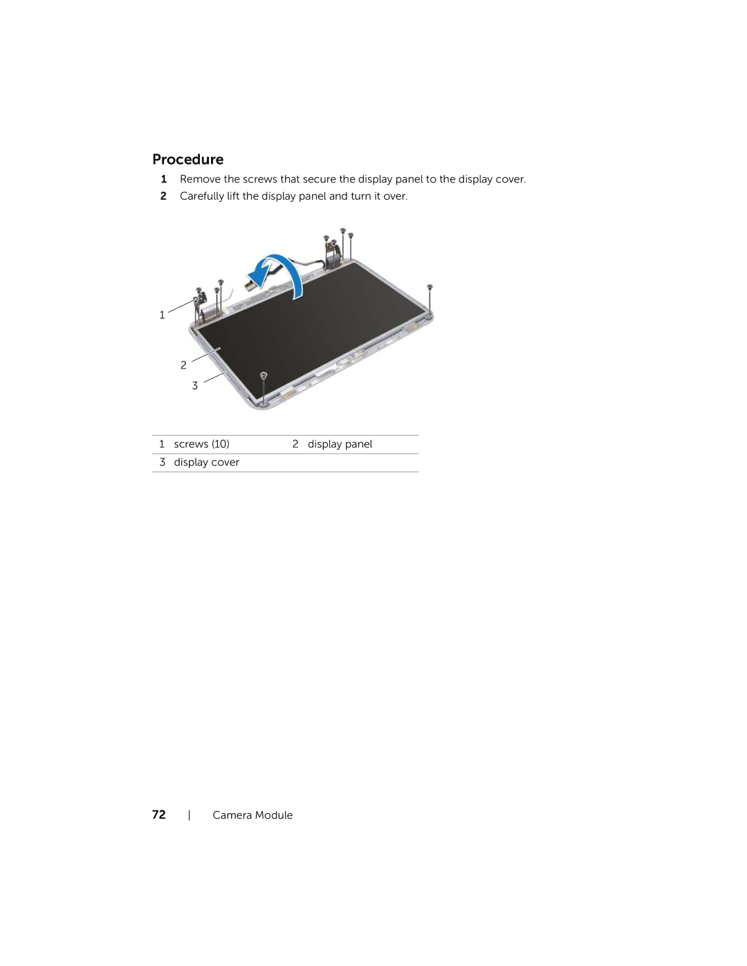 Dell 17R-5720, 17R-7720 owner manual Procedure 